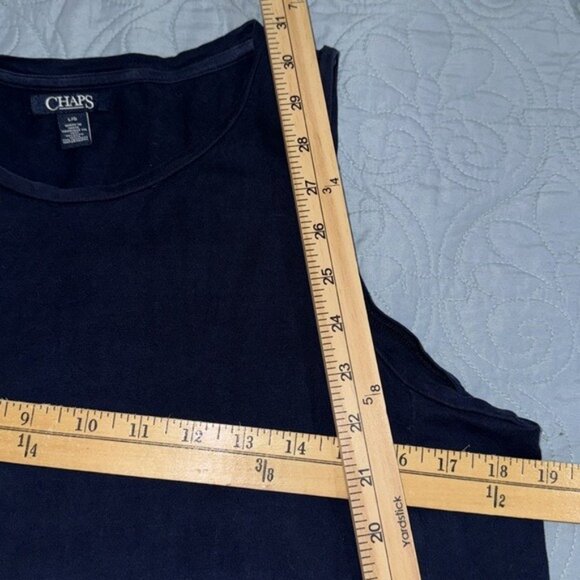 Chaps Womens Large Sleeveless Tie-Front Top Red/White/Blue - Picture 10 of 11